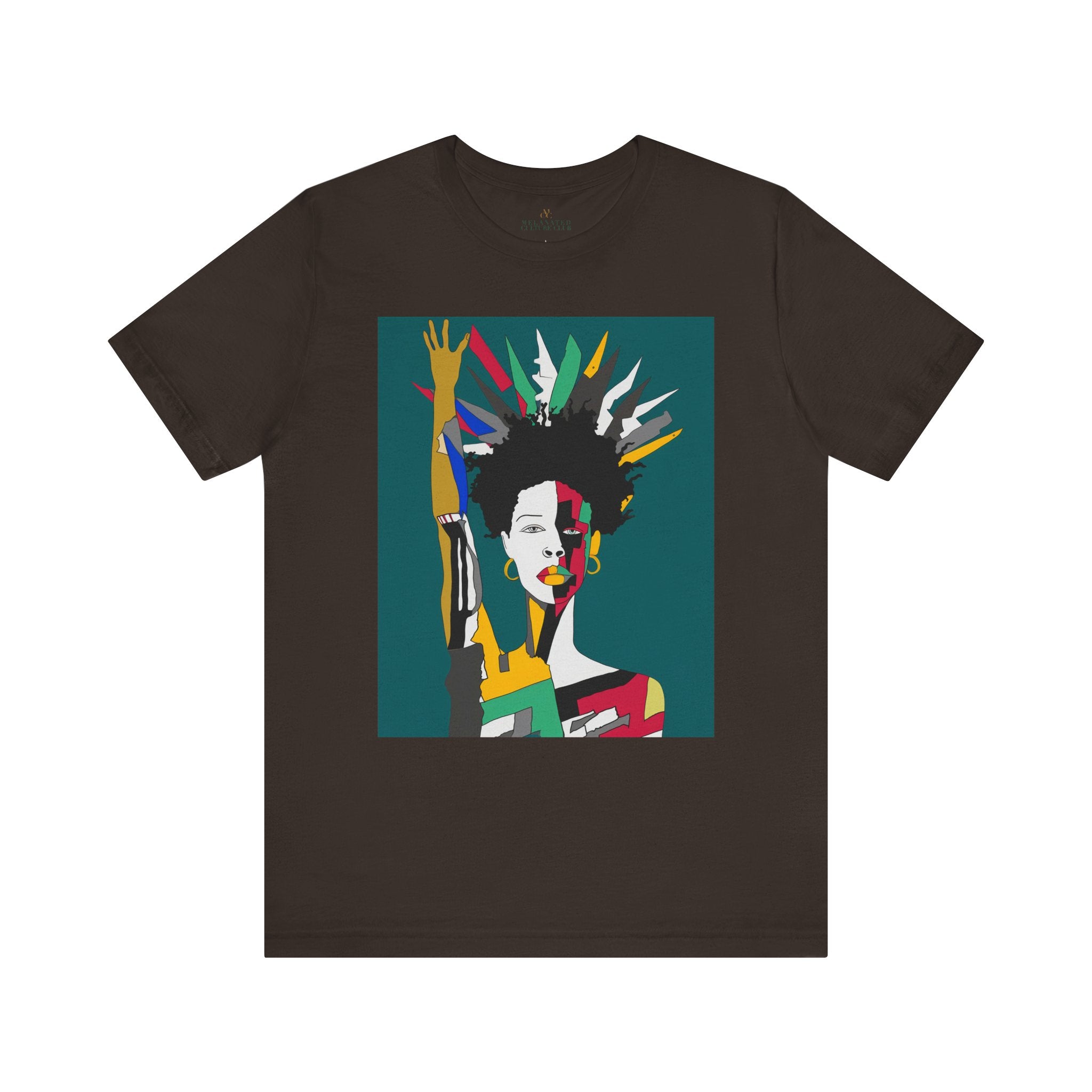 Lady Liberty Art Tee in brown - Style 20