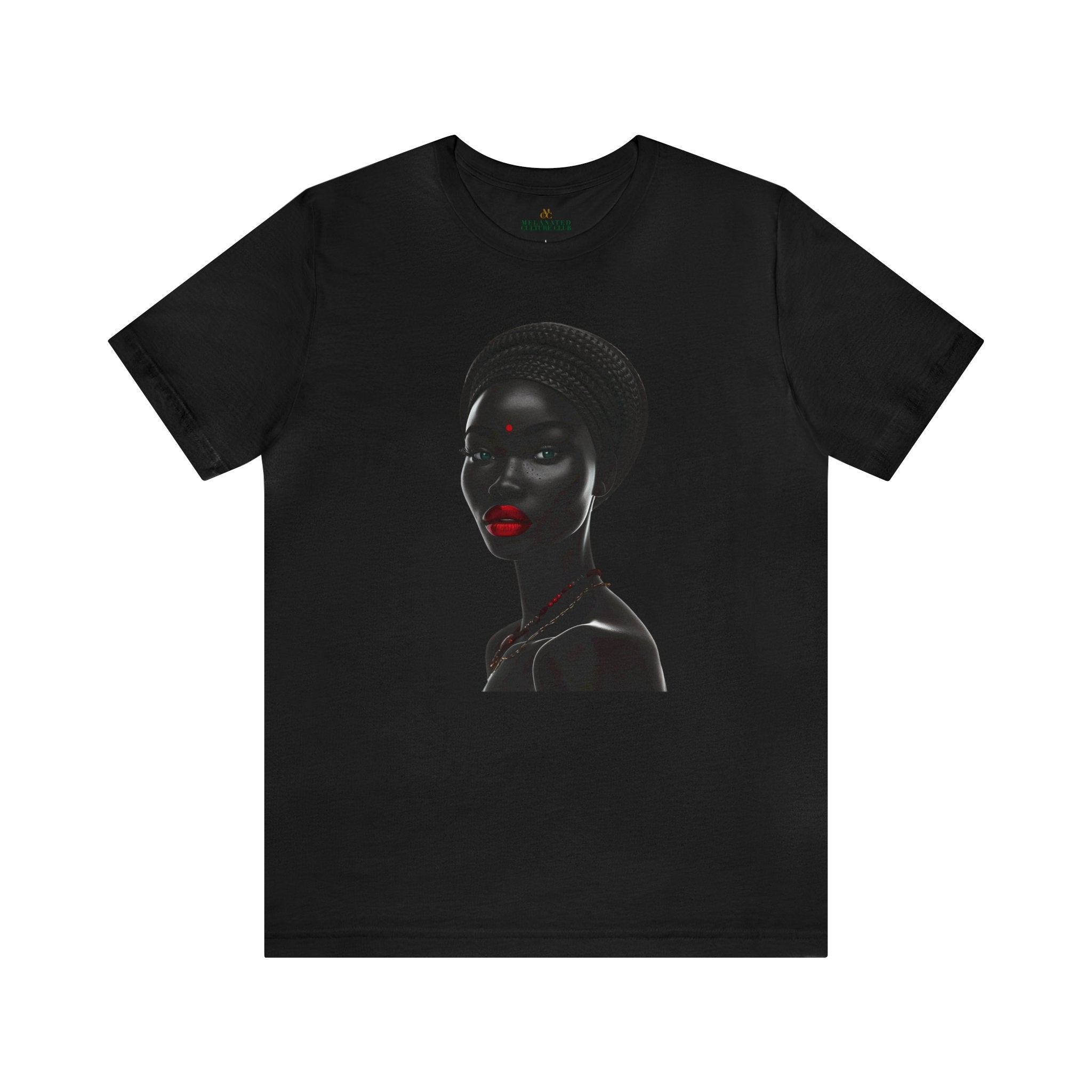 Afrocentric Black Beauty tee shirt in black.