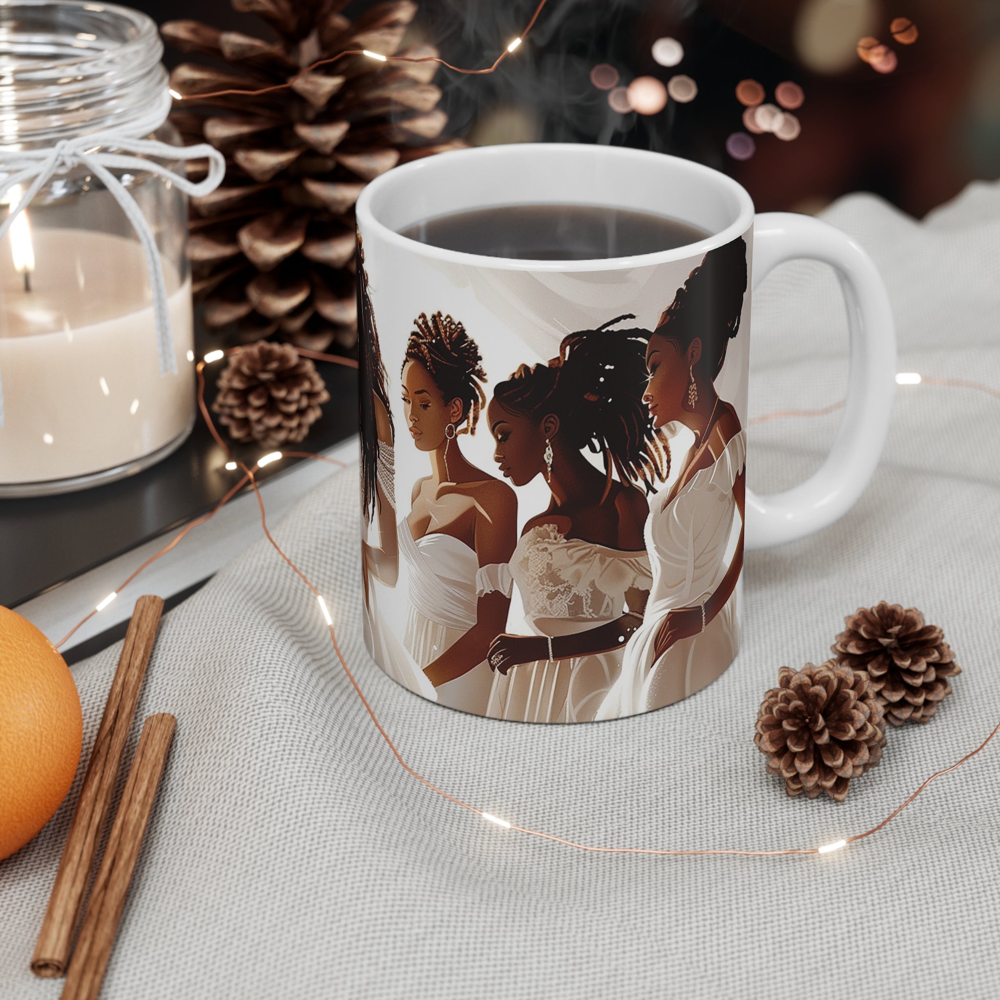 Black Brides and Bridesmaids Mug