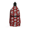 Crossbody sling bag featuring a graceful Black girl ballerina wearing a white tutu and ballet slippers in an elegant dance pose, celebrating ballet and African American representation.