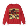 African American Woman Bowling Sweatshirt in red.