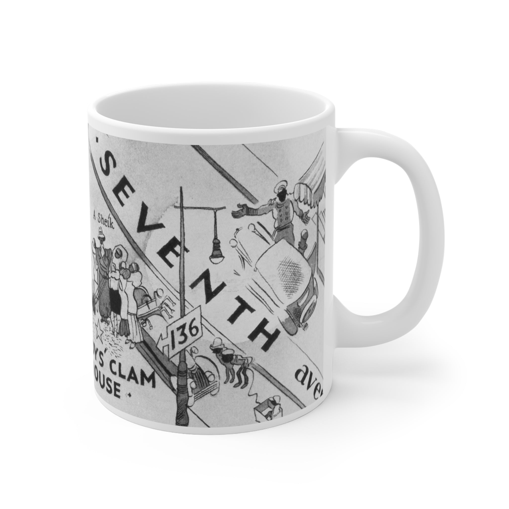 Nightclubs of Harlem Map Coffee Mug - Style 02