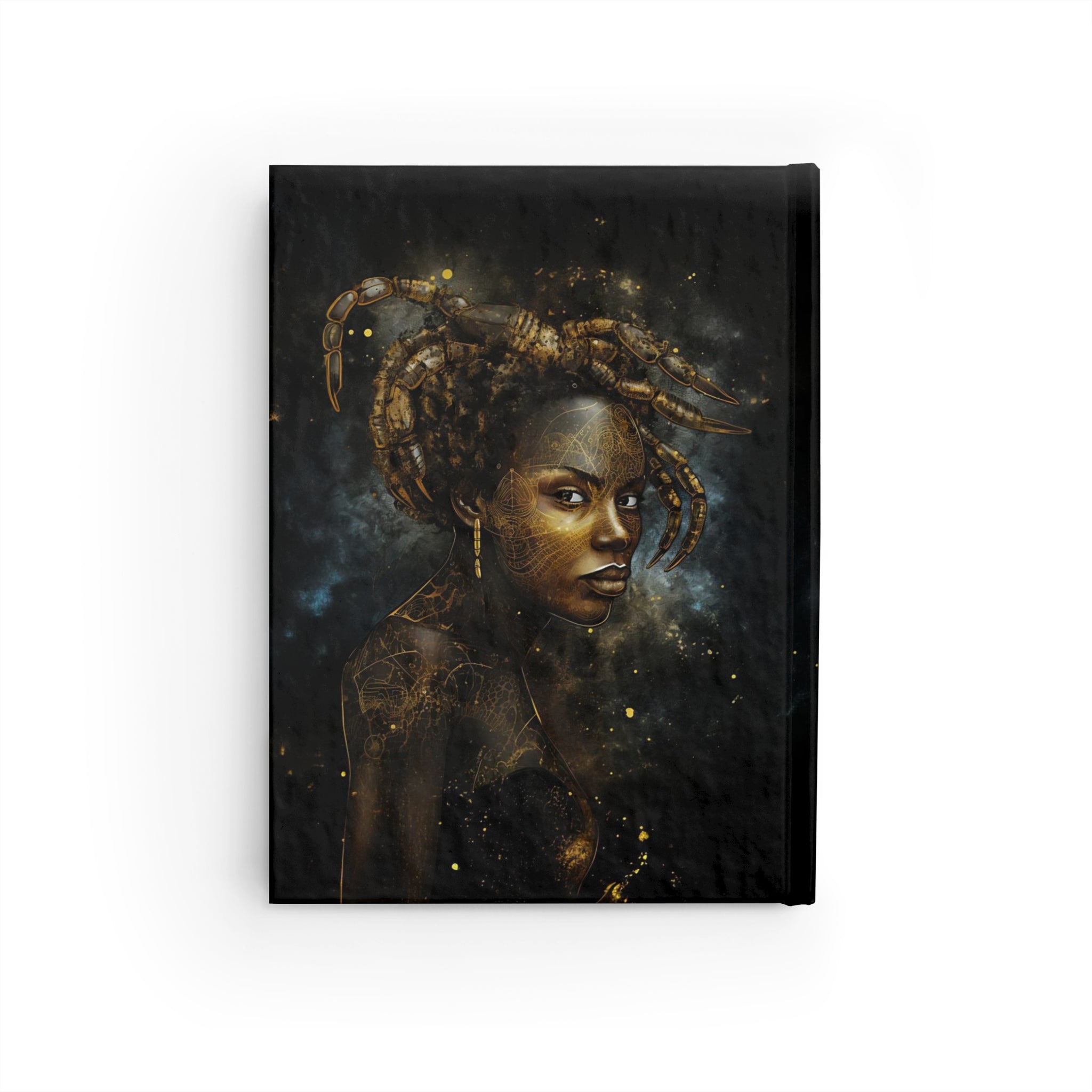 Black Female Afrocentric Goddess - Scorpio Theme Journal - Blank