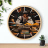 African American Law Student Round Wall Clock for Dorm, Home or Office