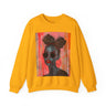 Black Woman Afrofuturism Sweatshirt featuring African American woman with Bantu knots and round fashion sunglasses, Afrocentric unisex top with futuristic and cultural design.