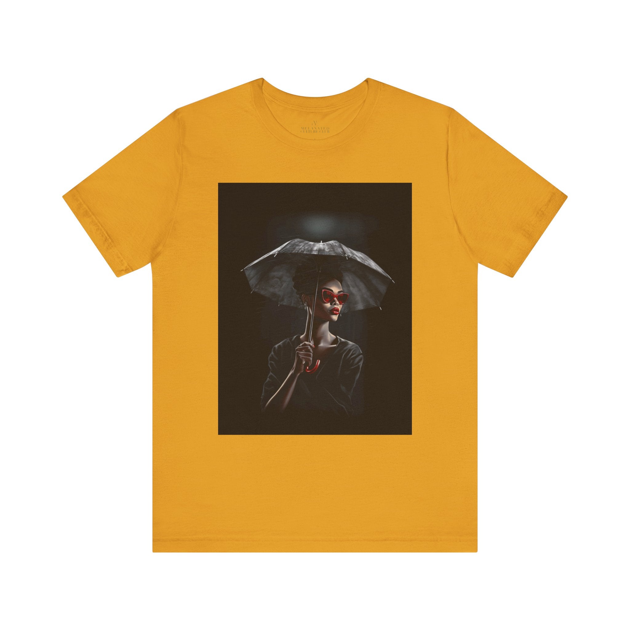 Black Woman Tee in mustard.