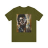 James Baldwin Tee Shirt featuring African American civil rights activist, bold Afrocentric streetwear design, unisex Black culture fashion top.