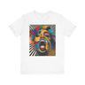 Black woman pop art tee, Afrocentric graphic shirt, scream comic tee, retro 70s psychedelic top, Black streetwear fashion, Afro pop culture shirt, vibrant Black woman art tee, halftone retro t-shirt, Afro art clothing, bold comic style tee
