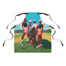 This all-over print apron features a group of African American women playing a round on the golf course. 