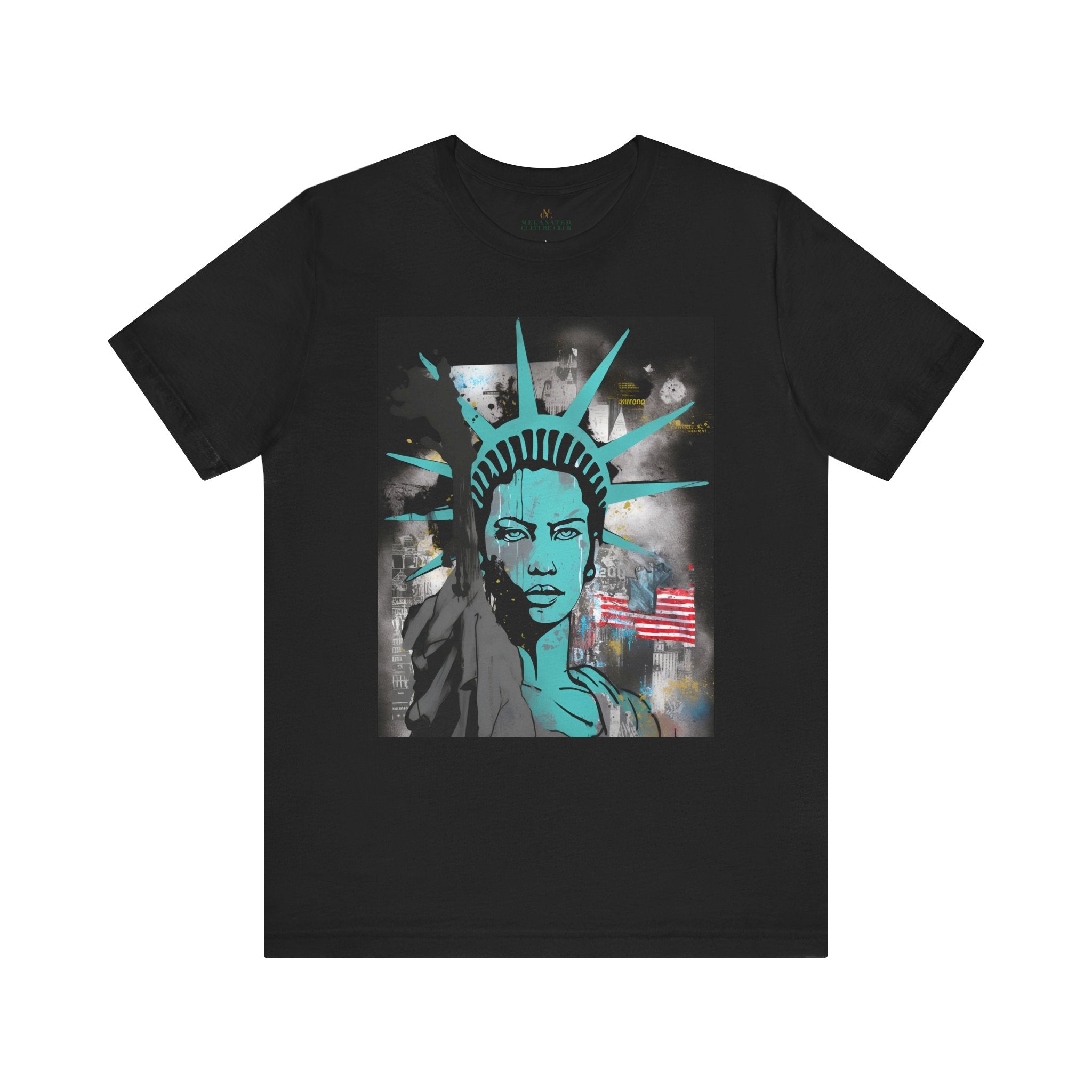 Statue of Liberty Tee African American Woman in black - Style 09