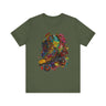 Roller Skater Psychedelic Afrocentric Style Tee in green.