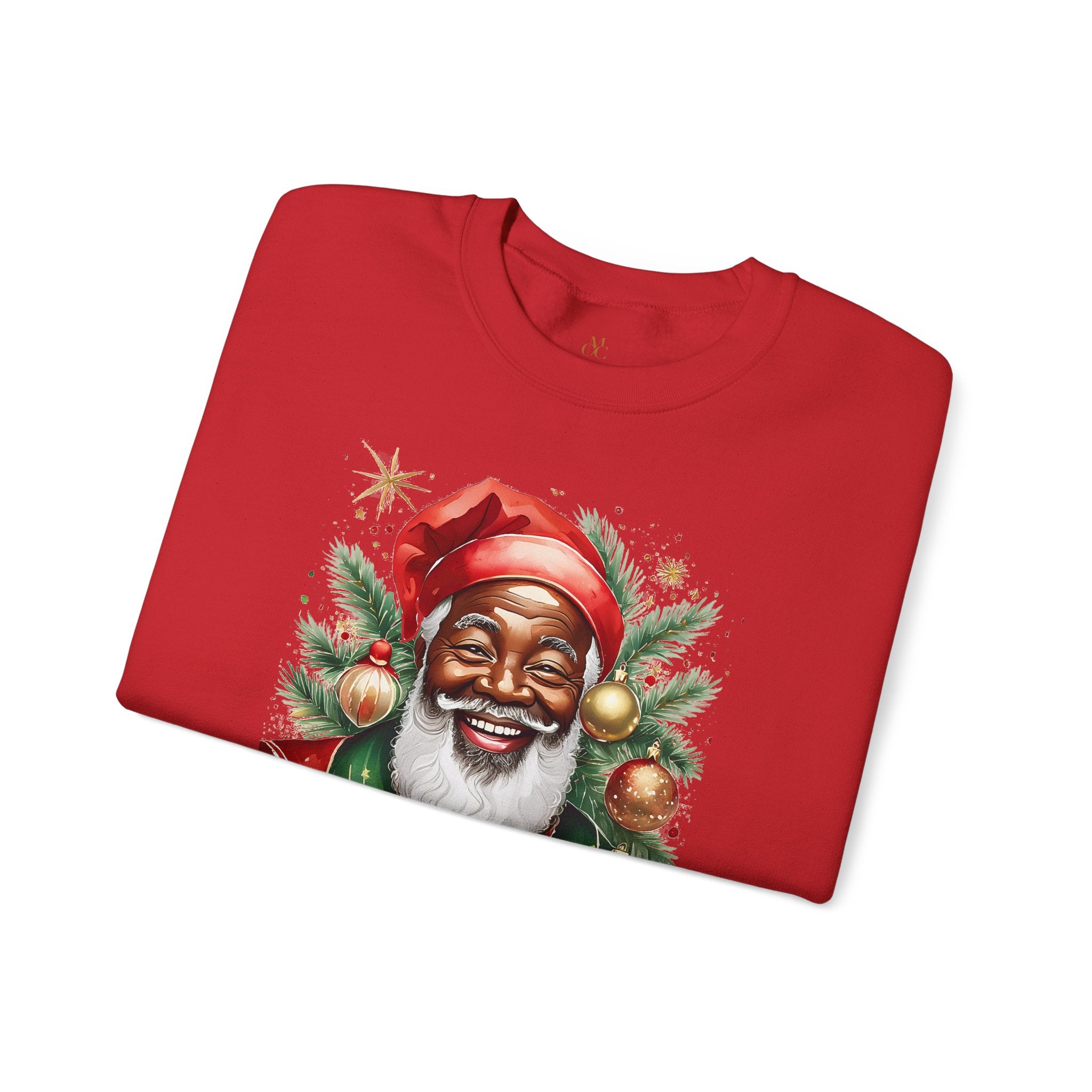 Black Santa Christmas Sweatshirt Joy Holiday Sweatshirt