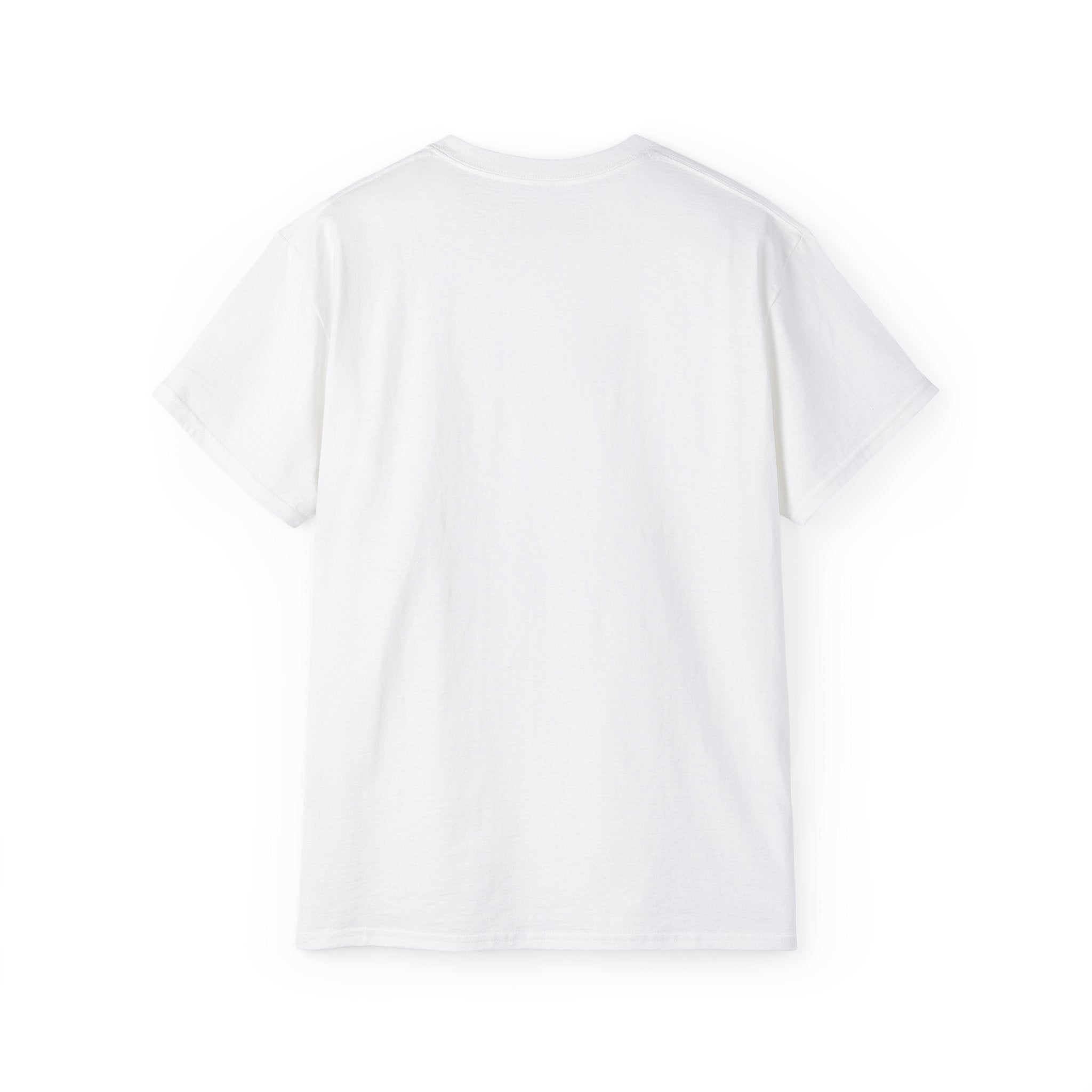 Back view of white tee shirt