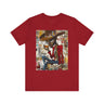 Black Cowboy Tee Cartoon Style in red.