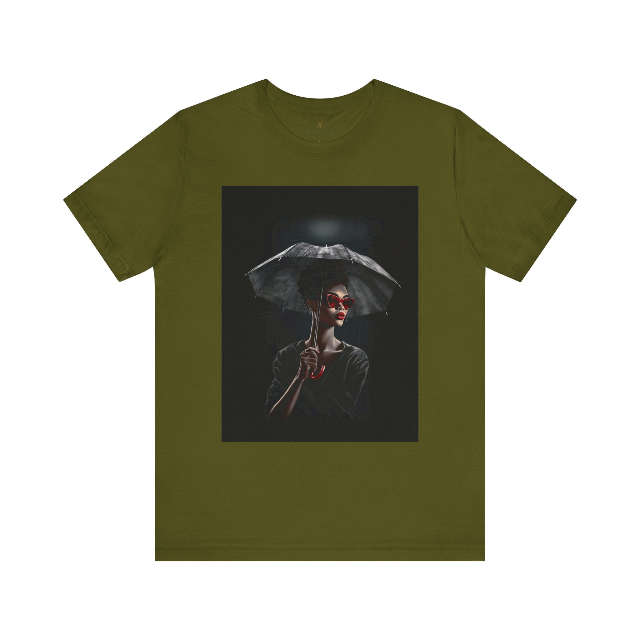 Black Woman Tee in olive.