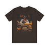 Black Male Student Tee Shirt in brown.