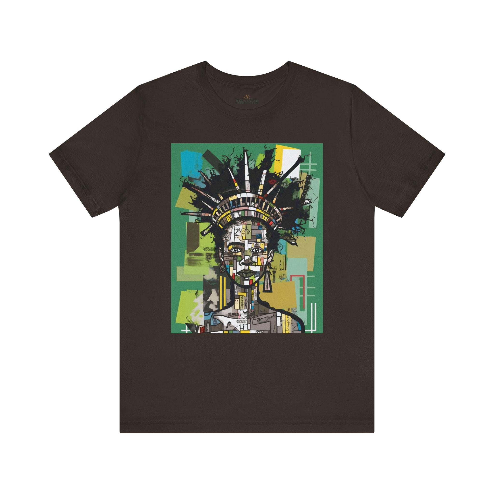 Abstract Black Woman Statue of Liberty Tee  in brown - Style 14