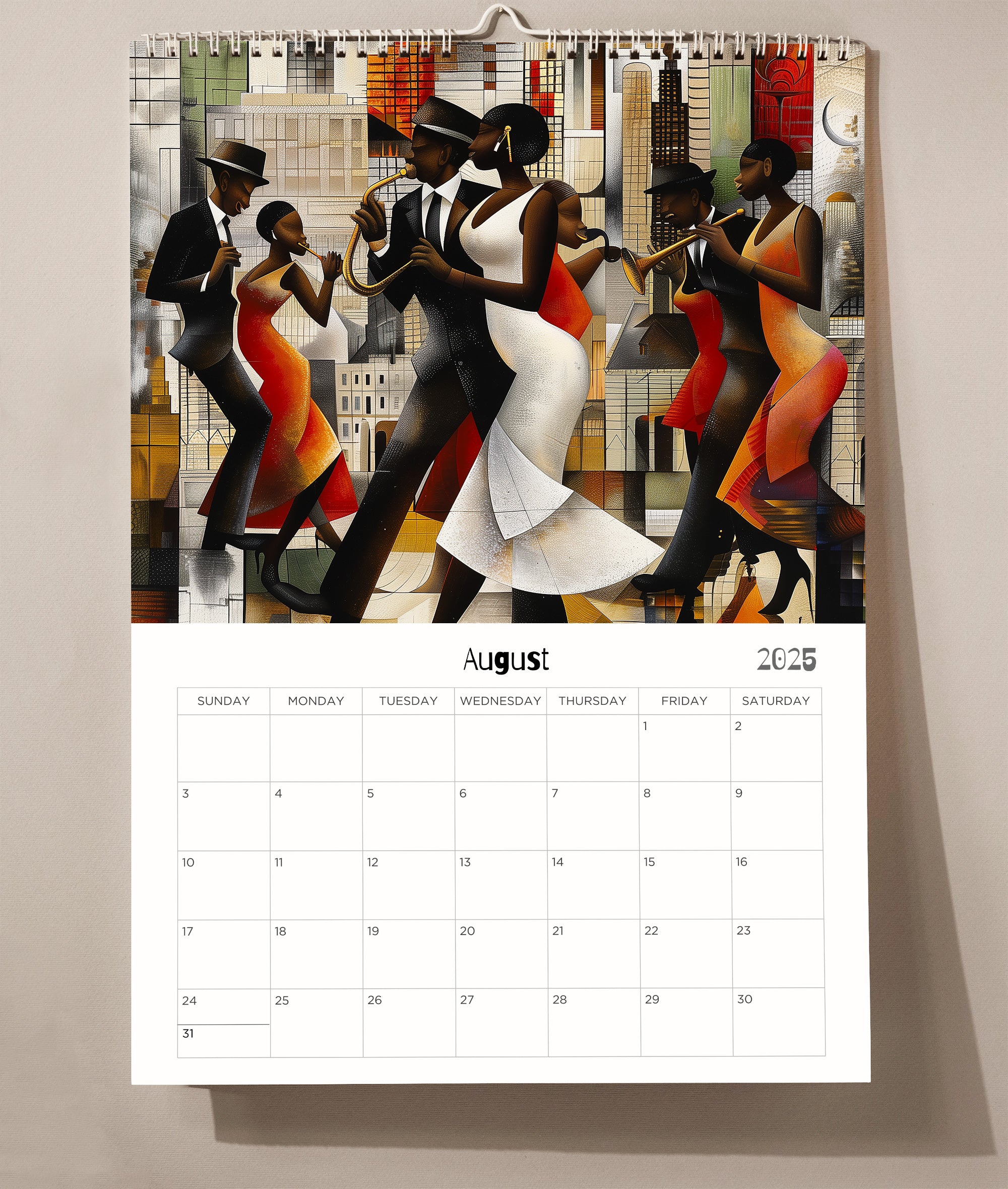 Harlem Renaissance 2025 Jazz Era Wall Calendar.