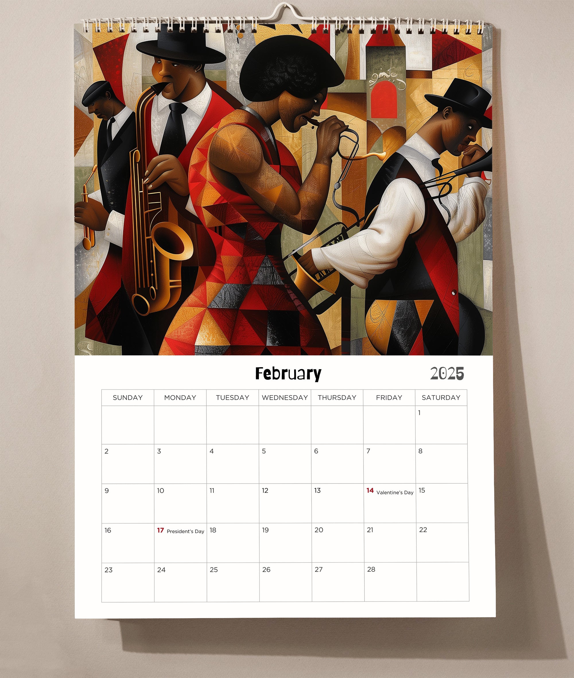 Harlem Renaissance 2025 Jazz Era Wall Calendar.