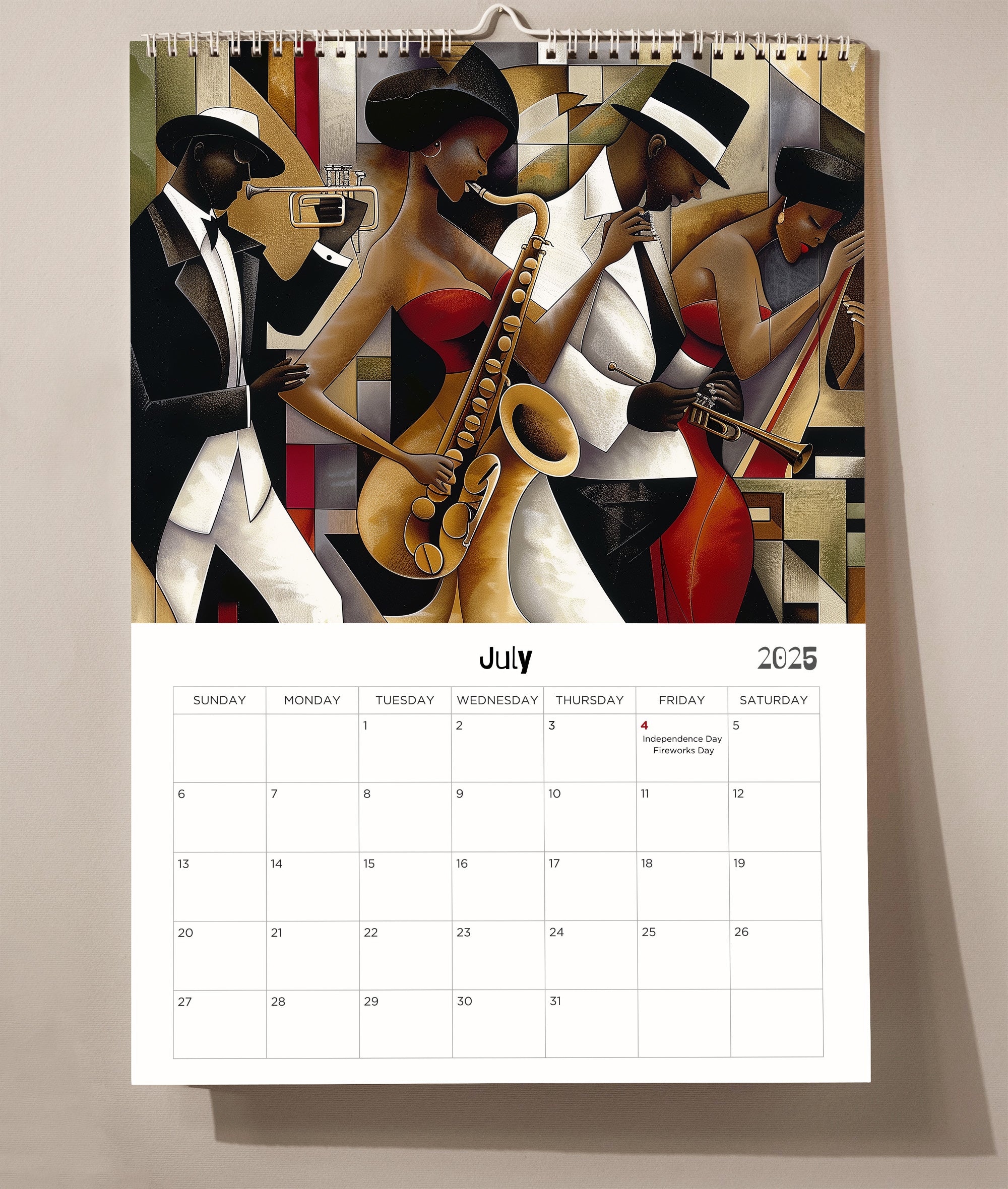 Harlem Renaissance 2025 Jazz Era Wall Calendar.