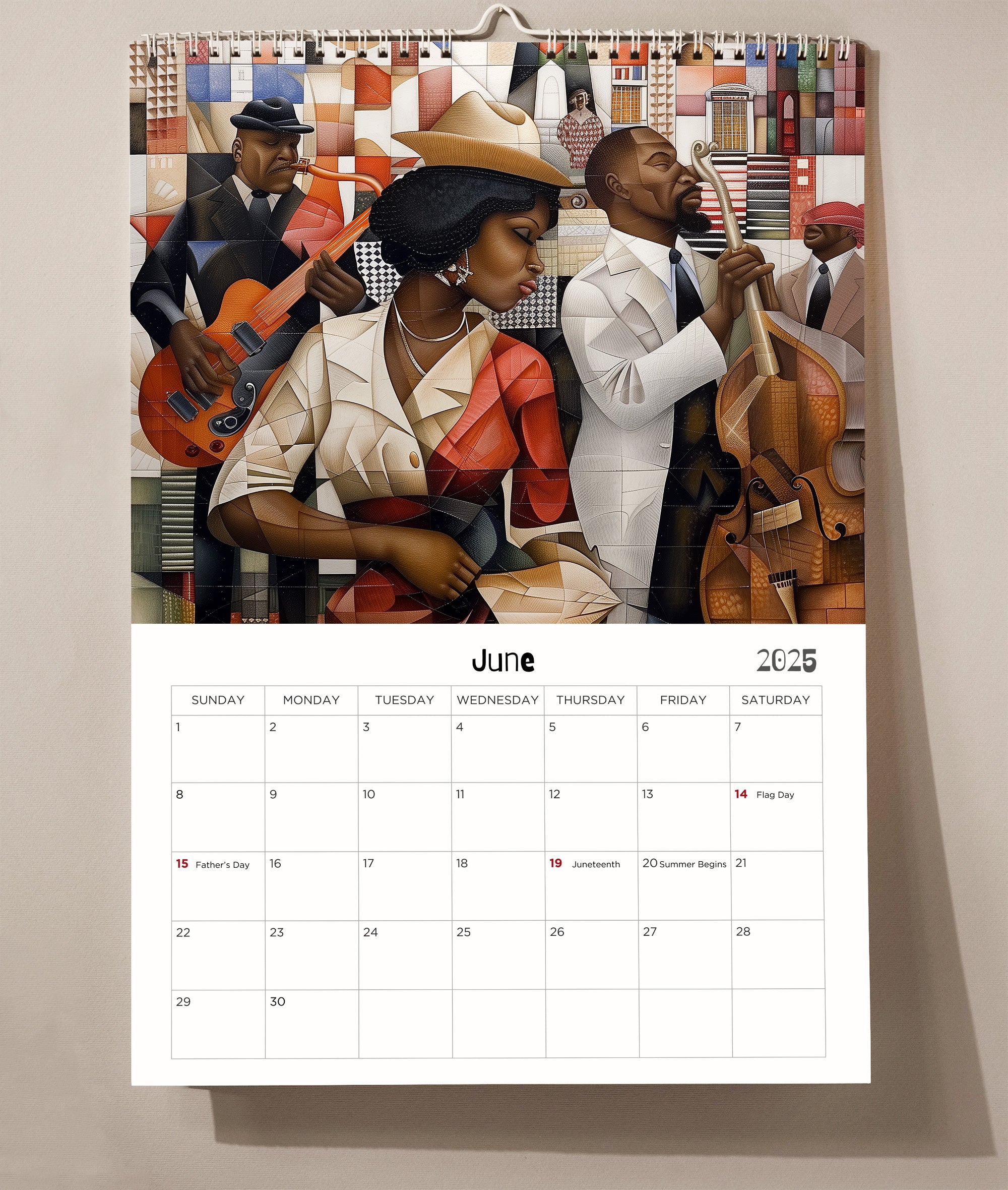 Harlem Renaissance 2025 Jazz Era Wall Calendar.