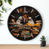 African American Law Student Round Wall Clock for Dorm, Home or Office