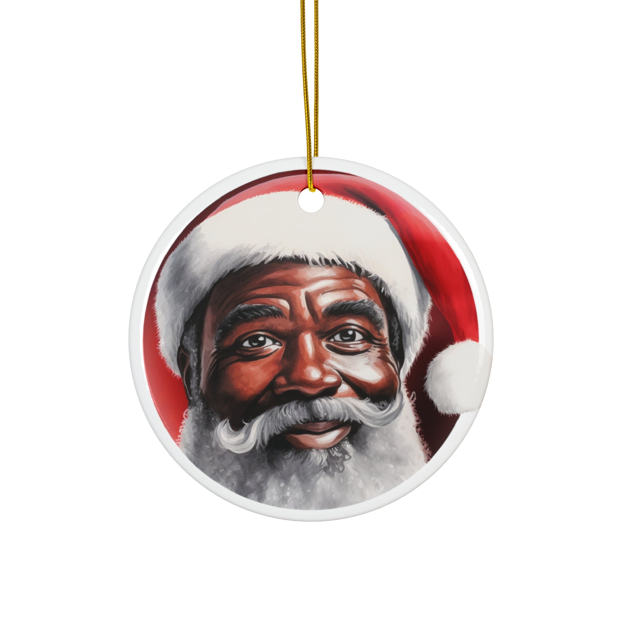 African American Santa Claus Christmas Tree Ornament