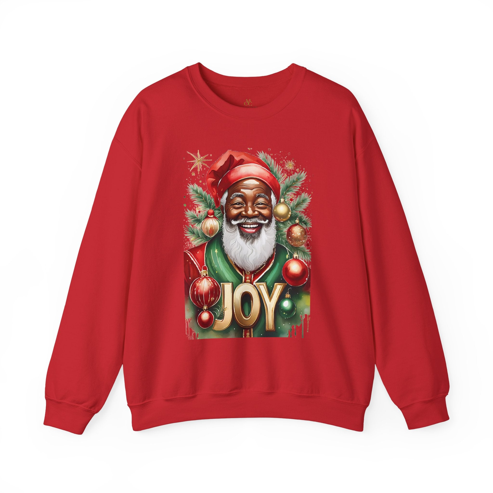 Black Santa Christmas Sweatshirt Joy Holiday Sweatshirt