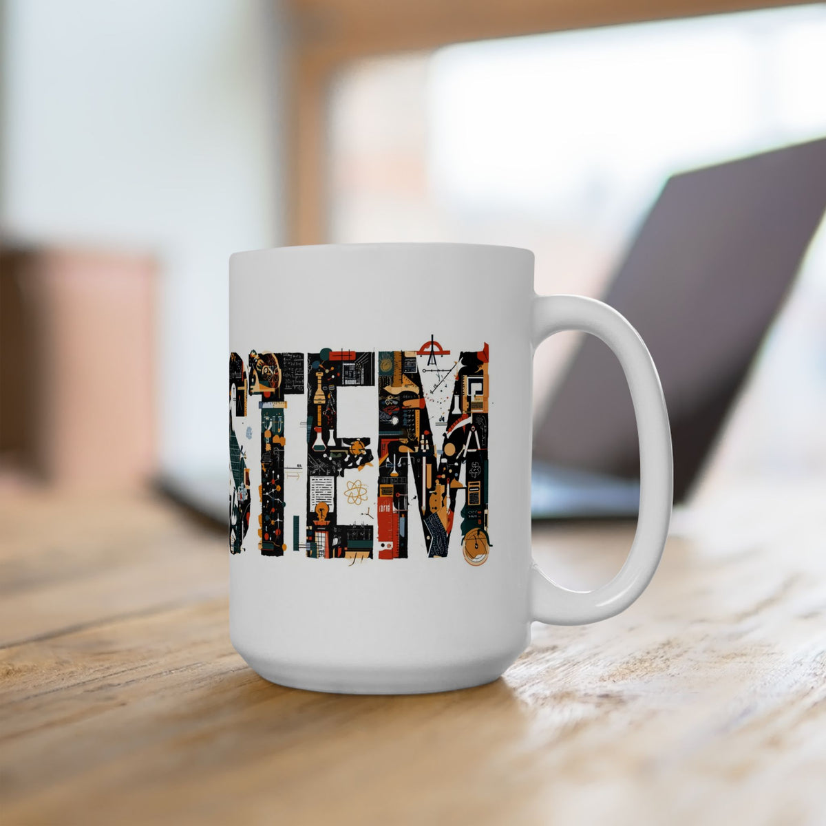 STEM Coffee Mug - Science Technology Engineering Math Graphic Art -  Teacher Scientist Gift (Style 06) Printify