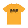 Black Excellence Tee Shirt in gold.