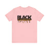 Black Excellence Tee Shirt in pink.