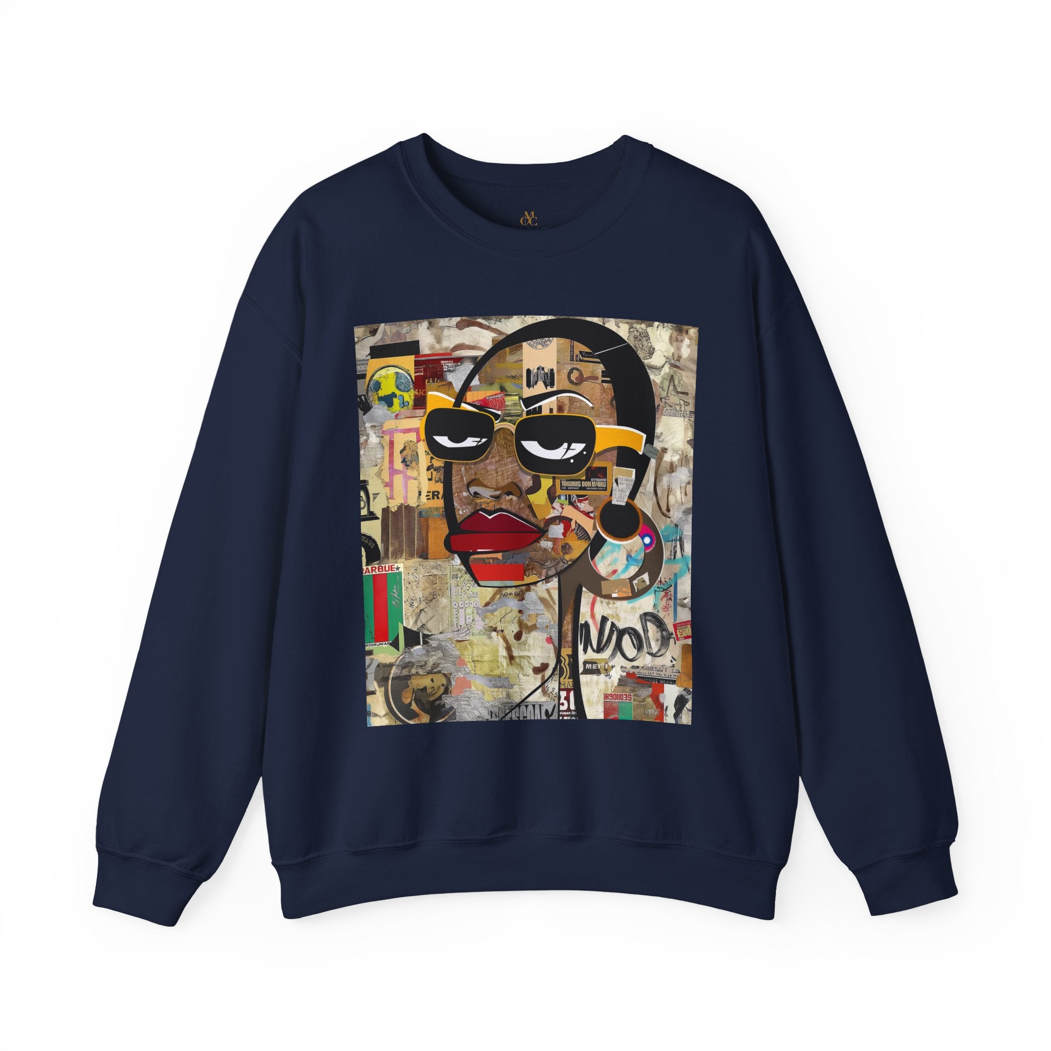 Boss Babe sweatshirt featuring an abstract cartoon Black girl named Keisha in bold graffiti style, celebrating confidence, melanin, and empowerment.