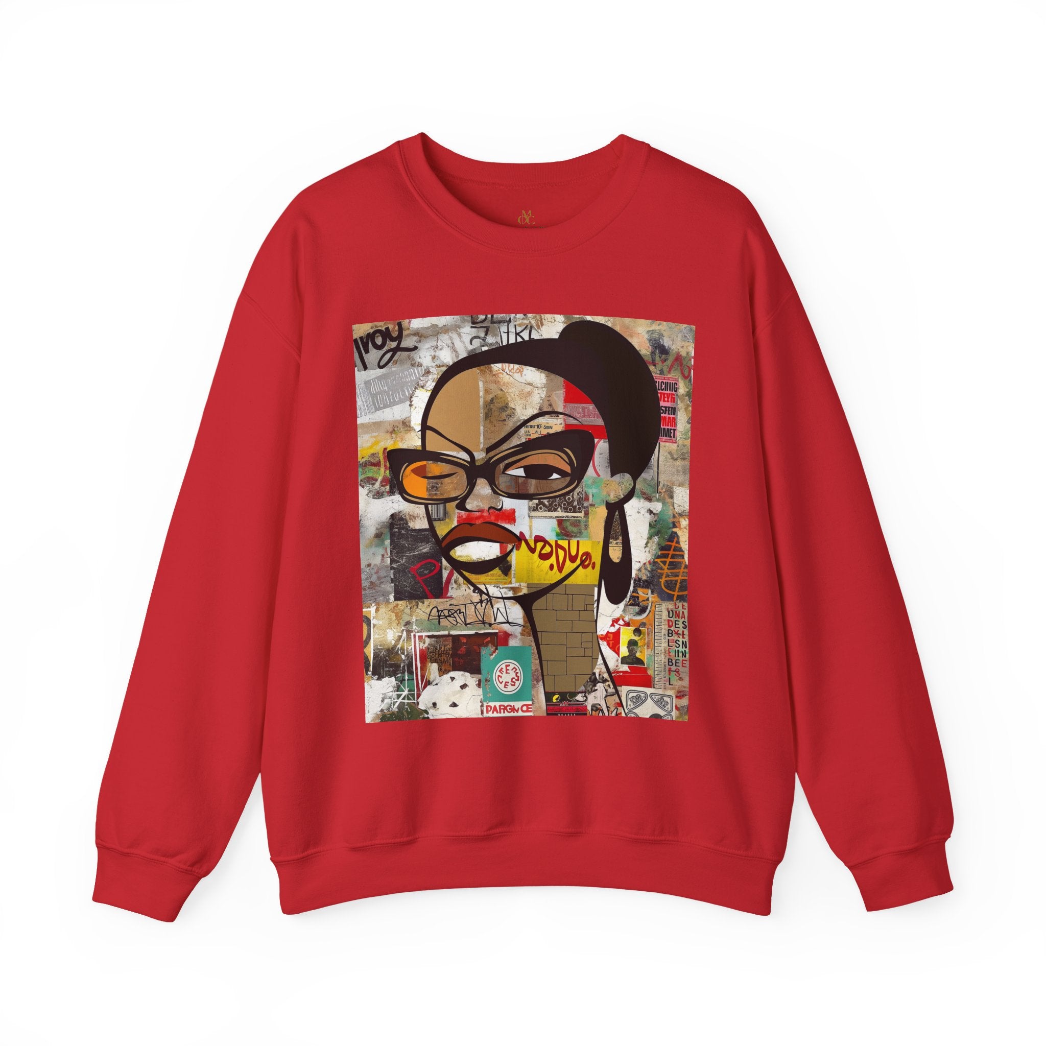 Boss Babe sweatshirt featuring an abstract cartoon Black girl named Markeisha in bold graffiti style, celebrating confidence, melanin, and empowerment.