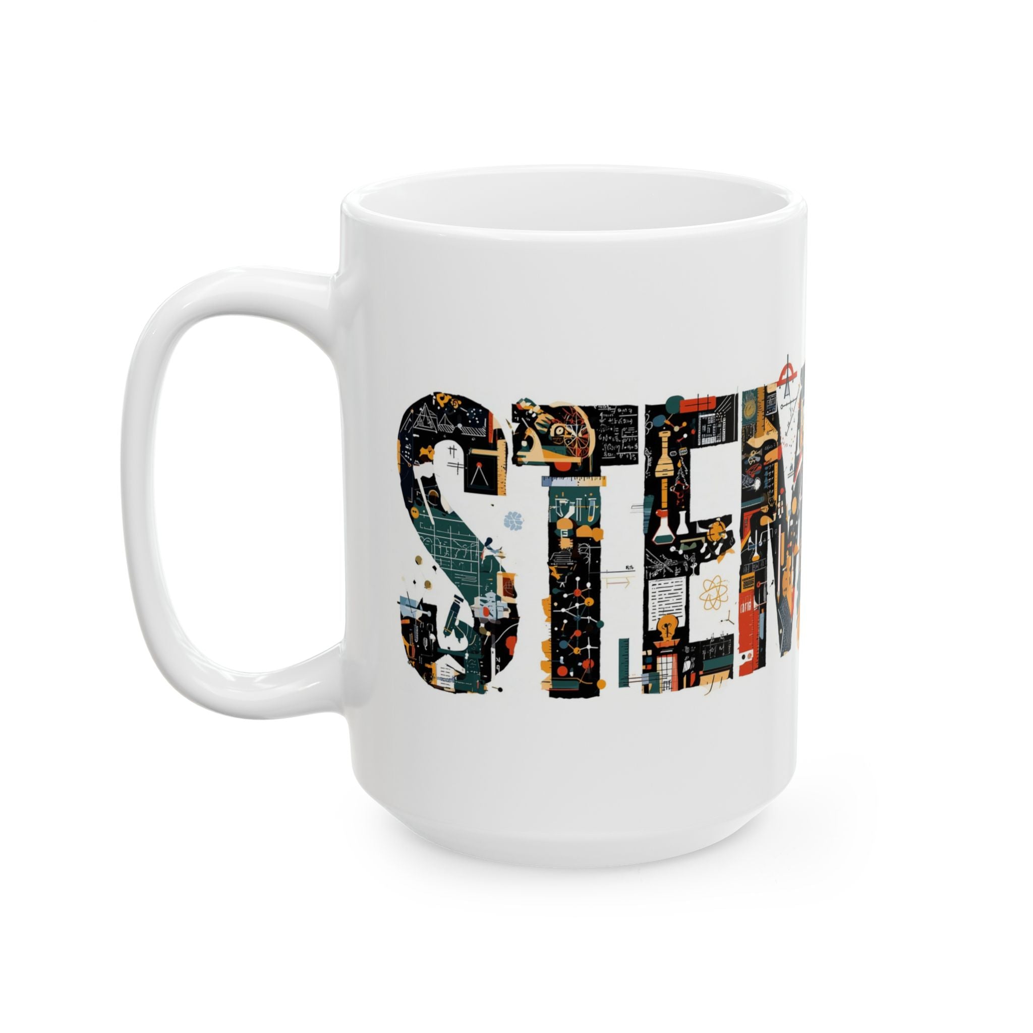 STEM Coffee Mug - Science Technology Engineering Math Graphic Art -  Teacher Scientist Gift (Style 06) Printify