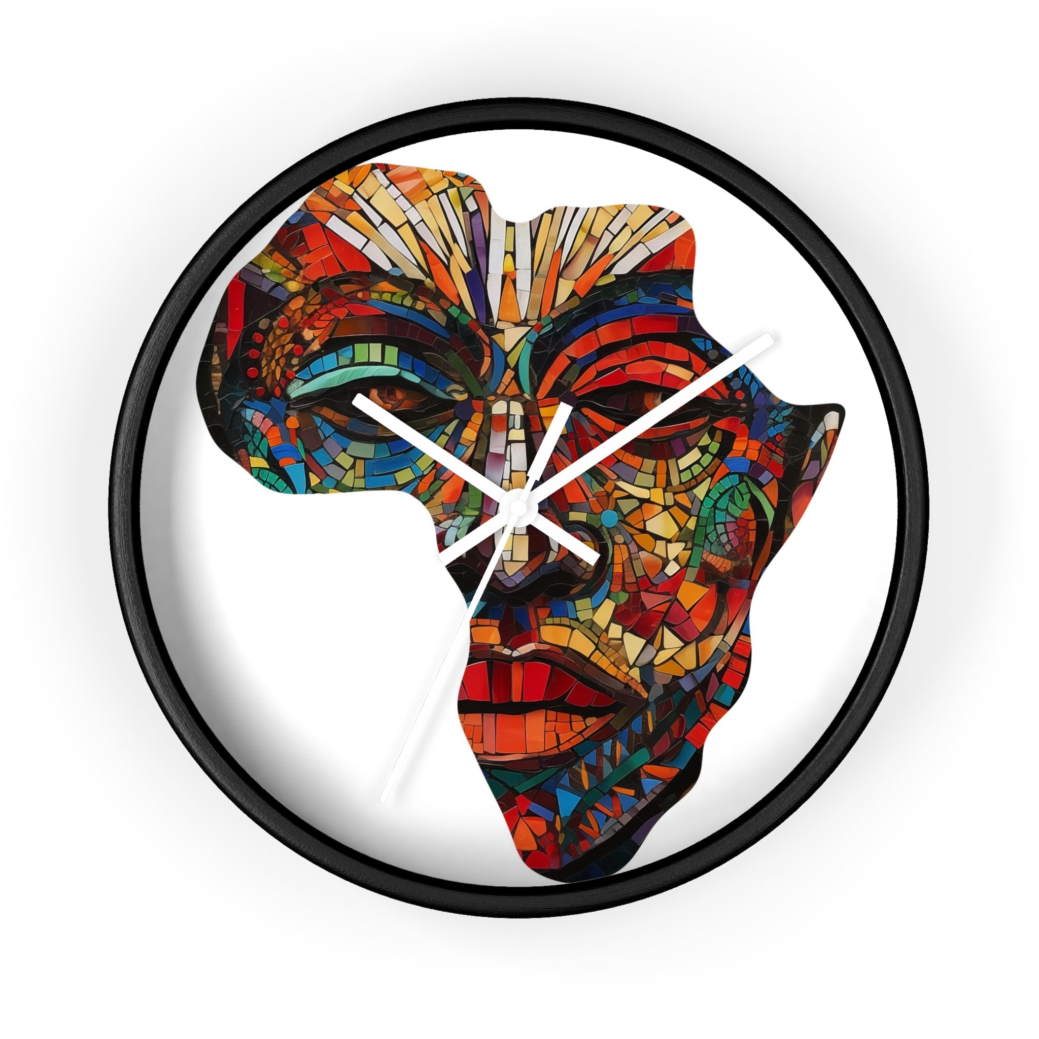 Africa Continent Round Wall Clock