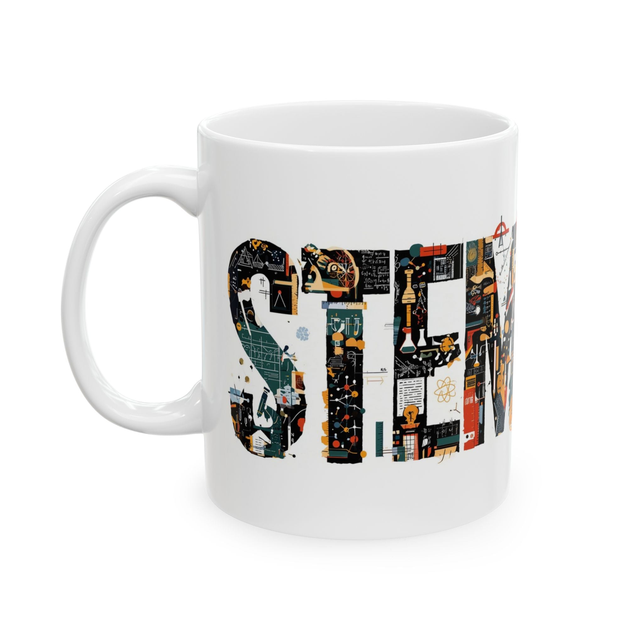 STEM Coffee Mug - Science Technology Engineering Math Graphic Art -  Teacher Scientist Gift (Style 06) Printify
