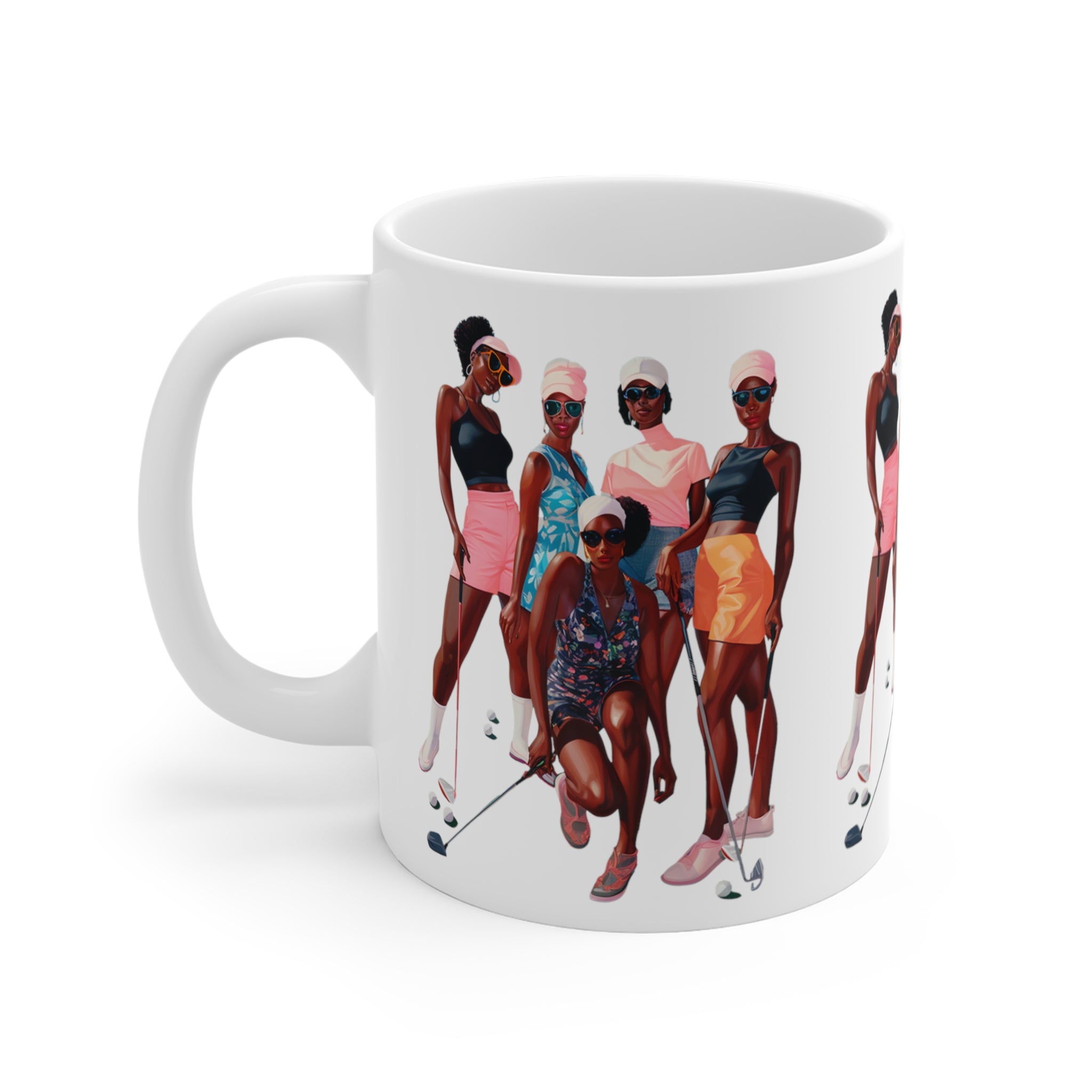 Black Women Golfers Coffee Mug