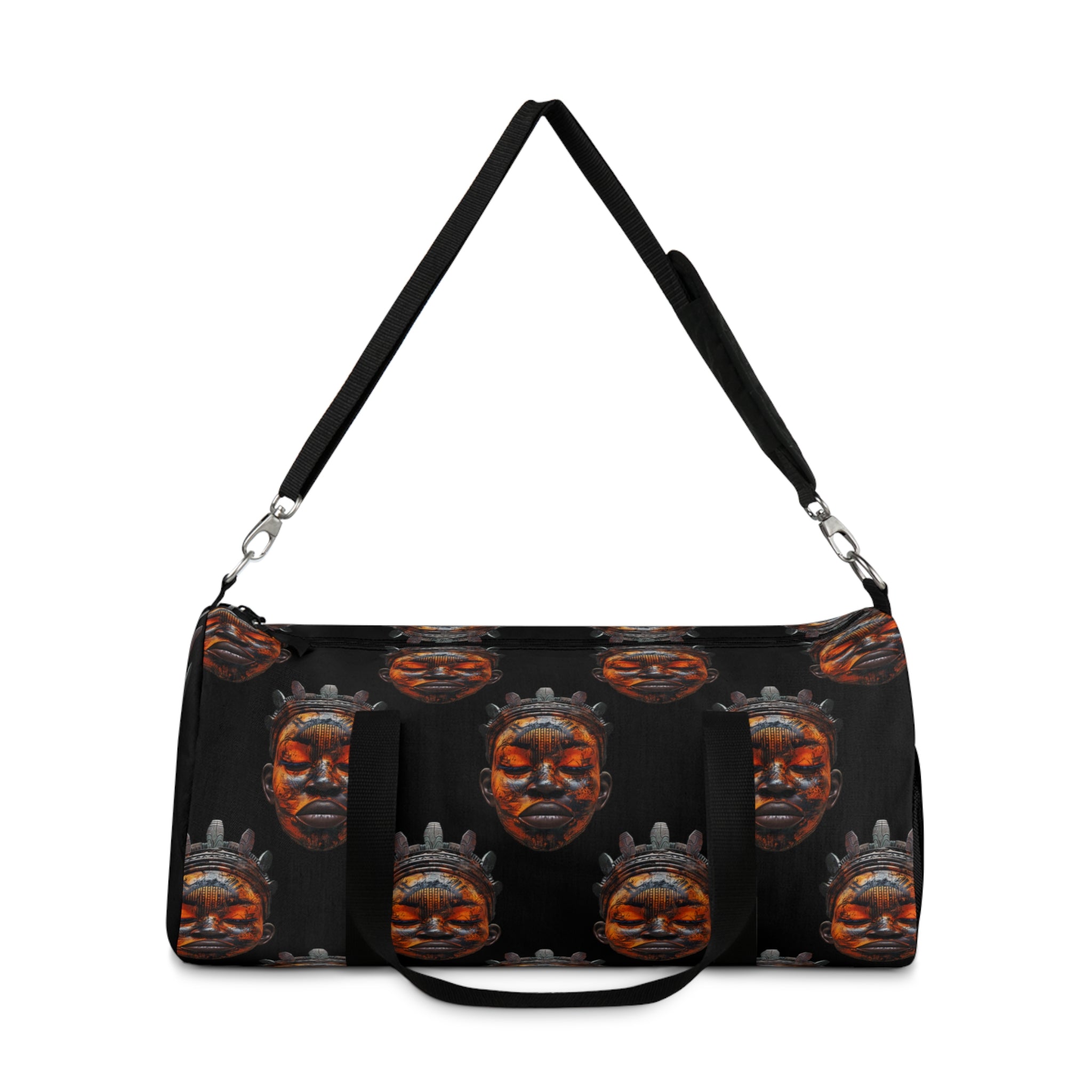 African Mask Duffel Bag - Full View