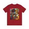 African American Woman Roller Skater Tee in red.