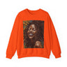 Afro Locs Girl sweatshirt in orange.