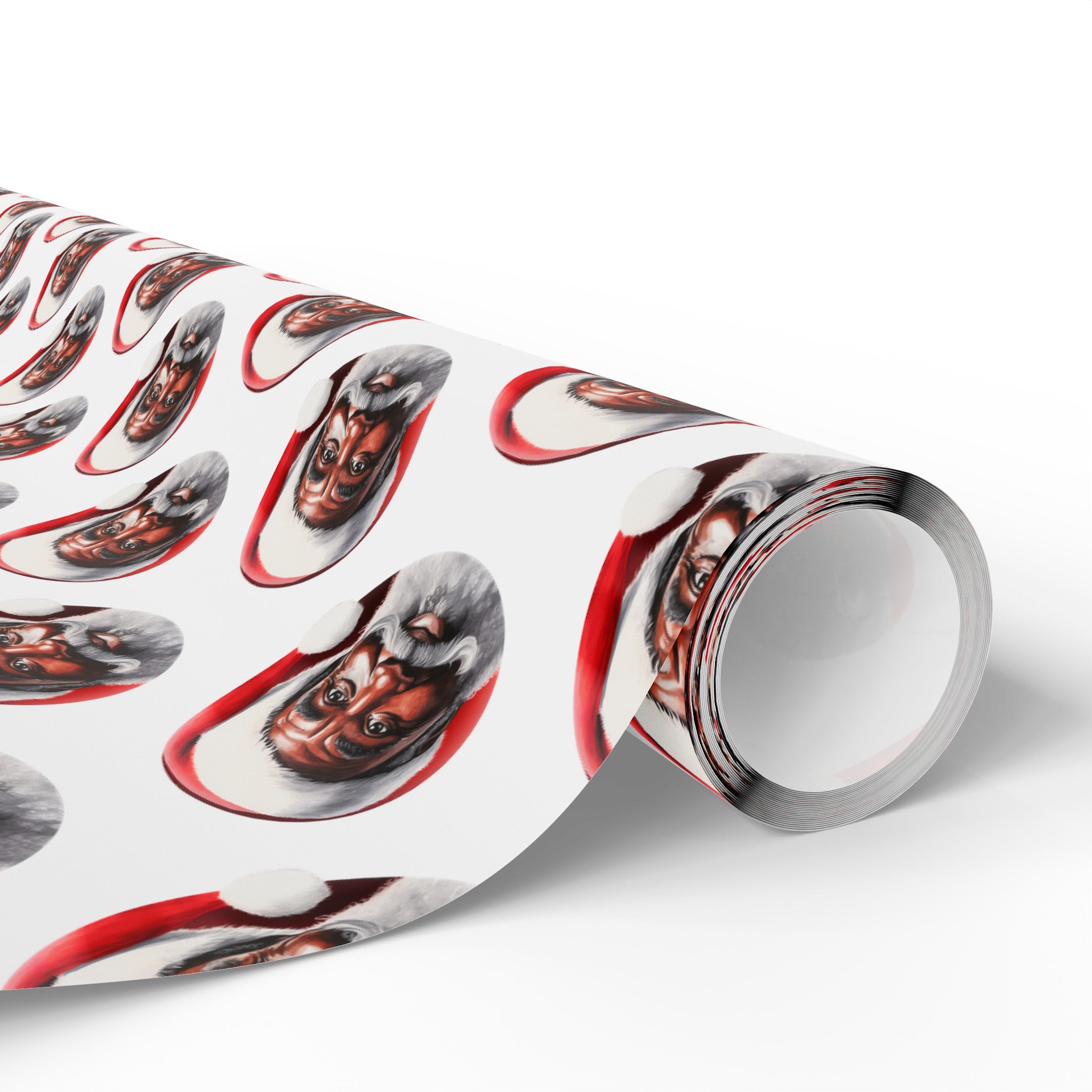 Black Santa Claus Gift Wrapping Paper.