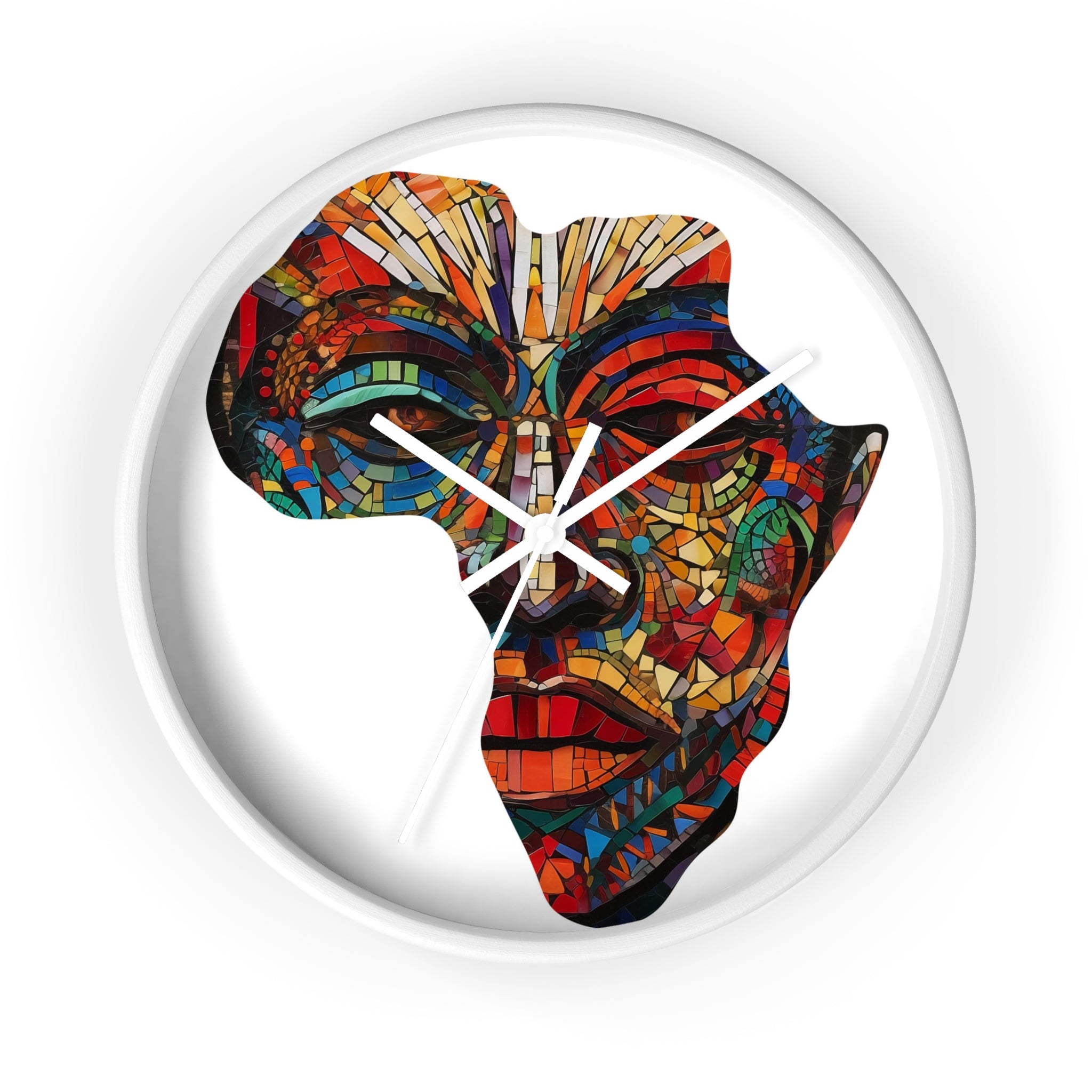 Africa Continent Round Wall Clock