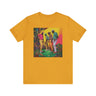 Black Men Golfers Tee Shirt in mustard.