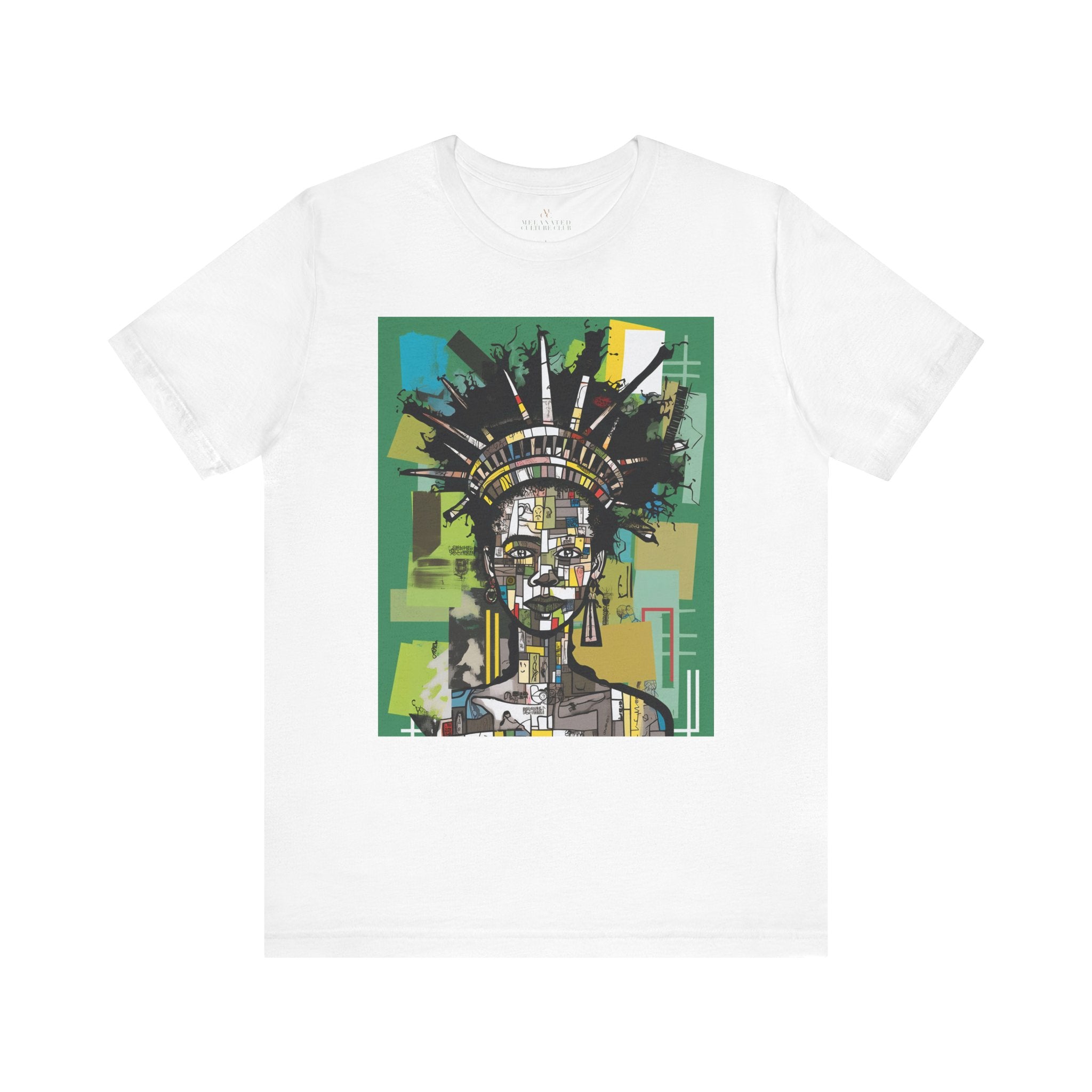 Abstract Black Woman Statue of Liberty Tee  in white - Style 14