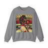 African American Woman Bowling Sweatshirt in grey.