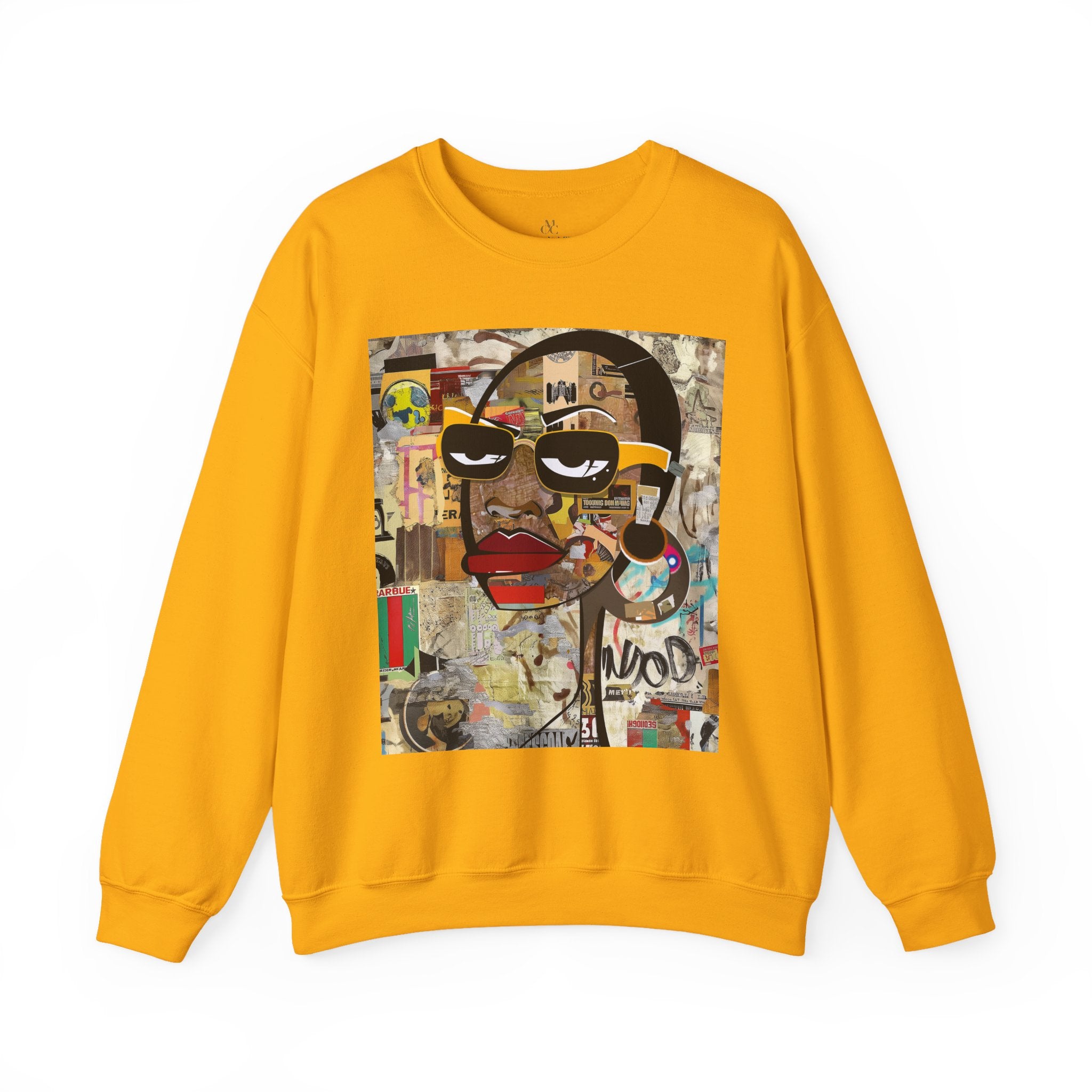 Boss Babe sweatshirt featuring an abstract cartoon Black girl named Keisha in bold graffiti style, celebrating confidence, melanin, and empowerment.