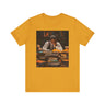Black Male Student Tee Shirt in mustard.