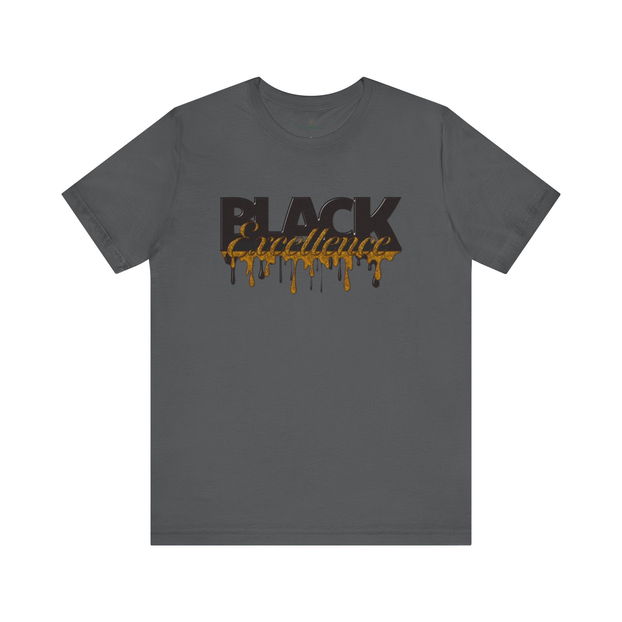 Black Excellence Tee Shirt in dark grey.