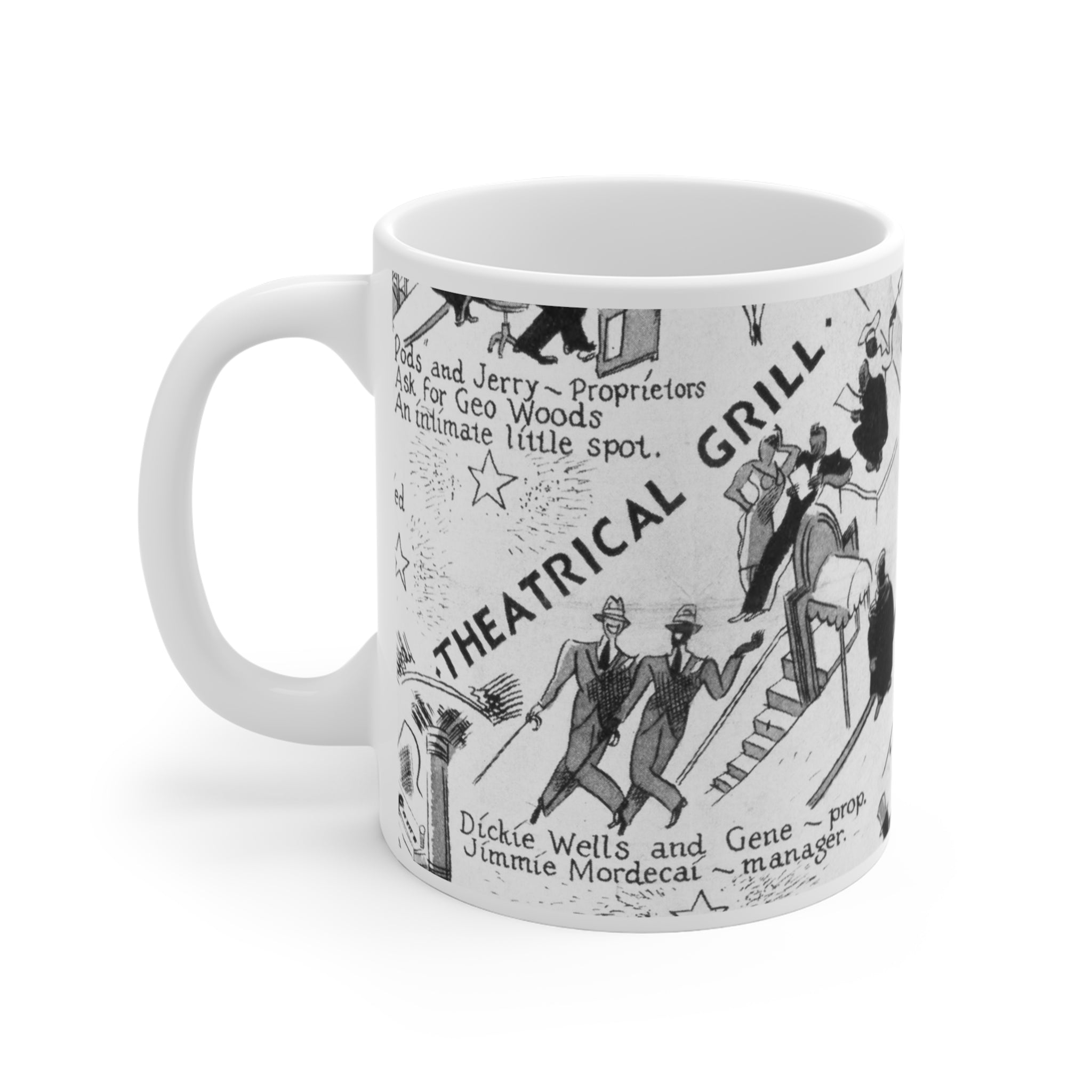 Nightclubs of Harlem Map Coffee Mug - Style 02