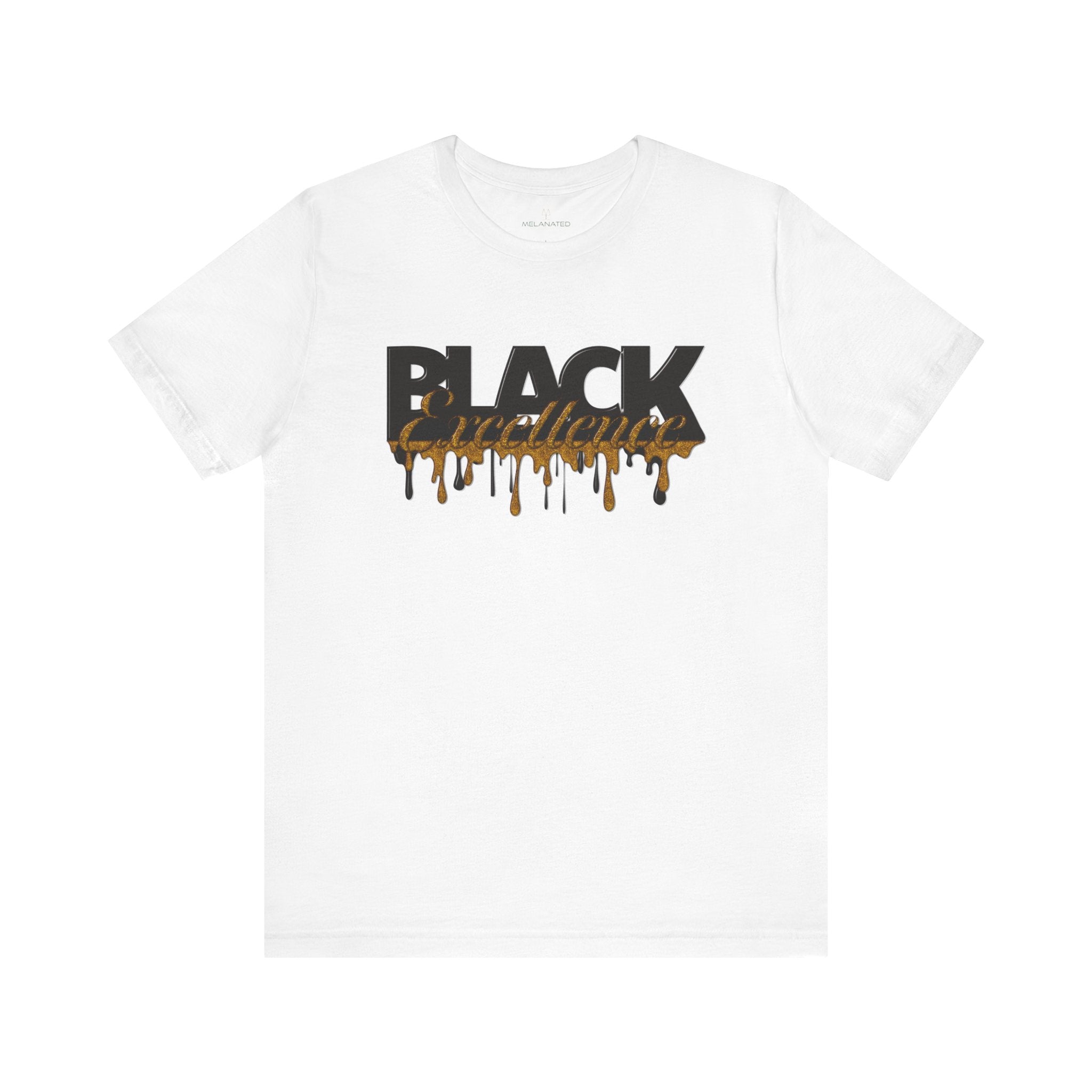 Black Excellence Tee Shirt in white.